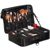 VEVOR Makeup Train Case Large Storage 3 Tiers, Convenient Carry With Handle, Strap, Professional Waterproof Oxford Makeup Storage Organizer Box