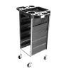 YC-Q7 5 Tiers Hairdresser Beauty Storage Trolley Black