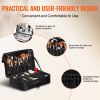 VEVOR Makeup Train Case Large Storage 3 Tiers, Convenient Carry With Handle, Strap, Professional Waterproof Oxford Makeup Storage Organizer Box