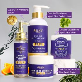 AILKE Glutathione Bleaching Cream, Advanced Lightening Lotion, Glowing Cream For Inner Thighs, Bikini Area Underarms, Natural (Color: 4 In 1 Set)