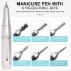Portable Nail Drill Machine Professional 45000RPM, Rechargeable Electric Nail Drill Machine for Acrylic Nail Gel Polish Removal