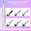 Portable Nail Drill Machine Professional 45000RPM, Rechargeable Electric Nail Drill Machine for Acrylic Nail Gel Polish Removal