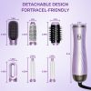Hair Dryer Brush, 5 in 1 Detachable Blow Dryer Brush, Negative Ionic Hot Air Brush, Hair Styling Tool Set, Round Hot Air Straightener Brush Volumizer